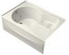 Kohler Synchrony K-1192-HL-96 Biscuit 5' Whirlpool Bath Tub with Integral Apron, Heater and Left-Hand Drain