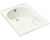 Kohler Synchrony K-1192-L-0 White 5' Whirlpool Bath Tub with Left-Hand Drain and Tiling Flange