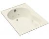 Kohler Synchrony K-1192-L-96 Biscuit 5' Whirlpool Bath Tub with Left-Hand Drain and Tiling Flange