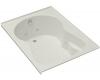 Kohler Synchrony K-1192-LH-95 Ice Grey 5' Whirlpool Bath Tub with Flange, Heater and Left-Hand Drain
