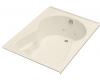 Kohler Synchrony K-1192-RH-47 Almond 5' Whirlpool Bath Tub with Flange, Heater and Right-Hand Drain