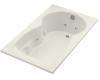 Kohler Synchrony K-1194-HB-96 Biscuit 6' Whirlpool Bath Tub with Custom Pump Location and Heater
