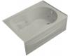 Kohler Synchrony K-1194-HL-95 Ice Grey 6' Whirlpool Bath Tub with Integral Apron, Heater and Left-Hand Drain
