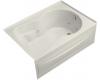 Kohler Synchrony K-1194-HL-96 Biscuit 6' Whirlpool Bath Tub with Integral Apron, Heater and Left-Hand Drain