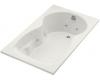Kohler Synchrony K-1194-R-0 White 6' Whirlpool Bath Tub with Right-Hand Drain and Tiling Flange
