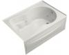Kohler Synchrony K-1194-RA-0 White 6' Whirlpool Bath Tub with Integral Apron and Right-Hand Drain