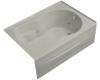 Kohler Synchrony K-1194-RA-95 Ice Grey 6' Whirlpool Bath Tub with Integral Apron and Right-Hand Drain
