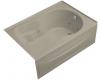 Kohler Synchrony K-1194-RA-G9 Sandbar 6' Whirlpool Bath Tub with Integral Apron and Right-Hand Drain