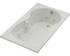 Kohler Synchrony K-1196-R-0 White 5' Whirlpool Bath Tub with Right-Hand Drain, Tiling Flange and Softgrip Grip Handles