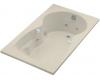 Kohler Synchrony K-1198-CB-47 Almond 6' Whirlpool Bath Tub with Custom Pump Location and Softgrip Grip Handles