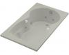 Kohler Synchrony K-1198-CB-95 Ice Grey 6' Whirlpool Bath Tub with Custom Pump Location and Softgrip Grip Handles