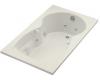 Kohler Synchrony K-1198-CB-96 Biscuit 6' Whirlpool Bath Tub with Custom Pump Location and Softgrip Grip Handles