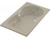 Kohler Synchrony K-1198-CB-G9 Sandbar 6' Whirlpool Bath Tub with Custom Pump Location and Softgrip Grip Handles