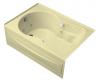 Kohler Synchrony K-1198-HL-Y2 Sunlight 6' Whirlpool Bath Tub with Integral Apron, Heater, Left-Hand Drain and Softgrip Grip Handles