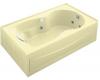 Kohler Synchrony K-1198-RA-Y2 Sunlight 6' Whirlpool Bath Tub with Integral Apron, Right-Hand Drain and Softgrip Grip Handles