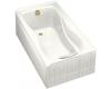 Kohler Hourglass K-1209-HL-0 White 32 Whirlpool Bath Tub with Integral Apron, Heater and Left-Hand Drain