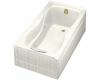 Kohler Hourglass K-1209-HR-47 Almond 32 Whirlpool Bath Tub with Integral Apron, Heater and Right-Hand Drain