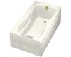 Kohler Hourglass K-1209-HR-96 Biscuit 32 Whirlpool Bath Tub with Integral Apron, Heater and Right-Hand Drain