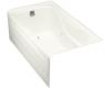 Kohler Hourglass K-1209-LA-0 White 32 Whirlpool Bath Tub with Integral Apron, Flange and Left-Hand Drain