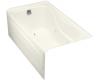 Kohler Hourglass K-1209-LA-96 Biscuit 32 Whirlpool Bath Tub with Integral Apron, Flange and Left-Hand Drain