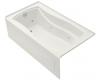 Kohler Mariposa K-1224-HL-0 White Mariposa 5.5' Whirlpool Bath Tub with Integral Apron, Heater and Left-Hand Drain