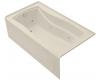 Kohler Mariposa K-1224-HL-47 Almond Mariposa 5.5' Whirlpool Bath Tub with Integral Apron, Heater and Left-Hand Drain