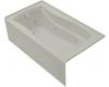 Kohler Mariposa K-1224-HL-95 Ice Grey Mariposa 5.5' Whirlpool Bath Tub with Integral Apron, Heater and Left-Hand Drain