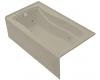 Kohler Mariposa K-1224-HL-G9 Sandbar Mariposa 5.5' Whirlpool Bath Tub with Integral Apron, Heater and Left-Hand Drain