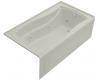 Kohler Mariposa K-1224-RA-95 Ice Grey Mariposa 5.5' Whirlpool Bath Tub with Integral Apron and Right-Hand Drain