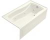 Kohler Mariposa K-1224-RA-96 Biscuit Mariposa 5.5' Whirlpool Bath Tub with Integral Apron and Right-Hand Drain