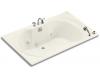 Kohler Overture K-1231-HD-96 Biscuit 6' Whirlpool Bath Tub with Custom Pump Location and Heater