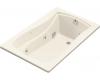 Kohler Mariposa K-1239-CB-47 Almond Mariposa 5' Whirlpool Bath Tub with Custom Pump Location