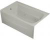 Kohler Mariposa K-1239-HL-95 Ice Grey Mariposa 5' Whirlpool Bath Tub with Integral Apron, Left-Hand Drain and Heater