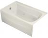 Kohler Mariposa K-1239-HL-96 Biscuit Mariposa 5' Whirlpool Bath Tub with Integral Apron, Left-Hand Drain and Heater