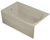 Kohler Mariposa K-1239-HL-G9 Sandbar Mariposa 5' Whirlpool Bath Tub with Integral Apron, Left-Hand Drain and Heater