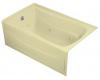 Kohler Mariposa K-1239-HL-Y2 Sunlight Mariposa 5' Whirlpool Bath Tub with Integral Apron, Left-Hand Drain and Heater