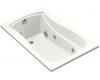 Kohler Mariposa K-1239-L-0 White Mariposa 5' Whirlpool Bath Tub with Flange and Left-Hand Drain