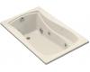 Kohler Mariposa K-1239-L-47 Almond Mariposa 5' Whirlpool Bath Tub with Flange and Left-Hand Drain