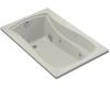 Kohler Mariposa K-1239-L-95 Ice Grey Mariposa 5' Whirlpool Bath Tub with Flange and Left-Hand Drain