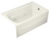 Kohler Mariposa K-1239-RA-96 Biscuit Mariposa 5' Whirlpool Bath Tub with Integral Apron, Flange and Right-Hand Drain