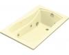 Kohler Mariposa K-1239-RH-Y2 Sunlight Mariposa 5' Whirlpool Bath Tub with Flange, Right-Hand Drain and Heater