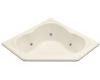 Kohler Sojourn K-1244-HM-47 Almond Whirlpool Bath Tub with Custom Pump Location and Heater