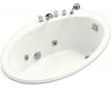 Kohler Seaside K-1246-HF-0 White 5' Whirlpool Bath Tub with Custom Pump Location and Heater