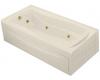 Kohler Mariposa K-1257-HL-47 Almond Mariposa 6' Whirlpool Bath Tub with Integral Apron, Left-Hand Drain and Heater