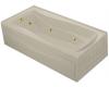 Kohler Mariposa K-1257-HL-G9 Sandbar Mariposa 6' Whirlpool Bath Tub with Integral Apron, Left-Hand Drain and Heater