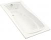 Kohler Mariposa K-1257-L-0 White Mariposa 6' Whirlpool Bath Tub with Flange and Left-Hand Drain