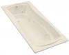 Kohler Mariposa K-1257-L-47 Almond Mariposa 6' Whirlpool Bath Tub with Flange and Left-Hand Drain