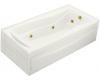 Kohler Mariposa K-1257-RA-0 White Mariposa 6' Whirlpool Bath Tub with Integral Apron, Flange and Right-Hand Drain