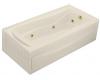 Kohler Mariposa K-1257-RA-47 Almond Mariposa 6' Whirlpool Bath Tub with Integral Apron, Flange and Right-Hand Drain
