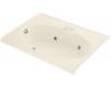 Kohler Dockside K-1266-LH-47 Almond 5' Whirlpool Bath Tub with Flange, Heater and Left-Hand Drain